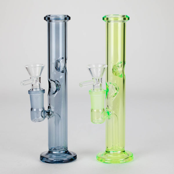 O 7″ Stemless Straight Tube Glass Bong [WP8074]