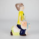 8″ Cartoon Duo Adventure Ceramic Bong – Whimsical Vintage Collection [ES082WP] Ceramic Bong Canadian Distributor