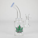 6.5″ Cartoon PrintGlass Bong [F230829-2A] Glass Bong Canadian Distributor Milk Blue (Sticker 4)