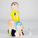 8″ Cartoon Duo Adventure Ceramic Bong – Whimsical Vintage Collection [ES082WP] Ceramic Bong Canadian Distributor