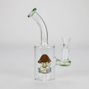 6.5″ Cartoon Print Glass Bong [F230829-2E] Glass Bong Canadian Distributor Green (Sticker 1)