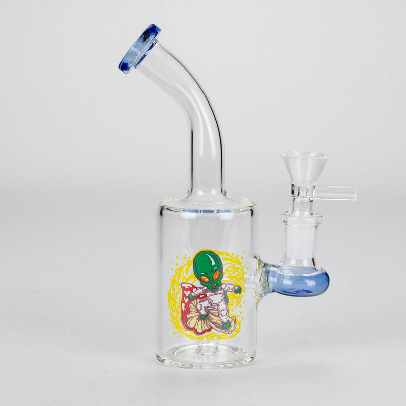 6.5″ Cartoon Print Glass Bong [F230829-2E] Glass Bong Canadian Distributor Blue (Sticker 4)