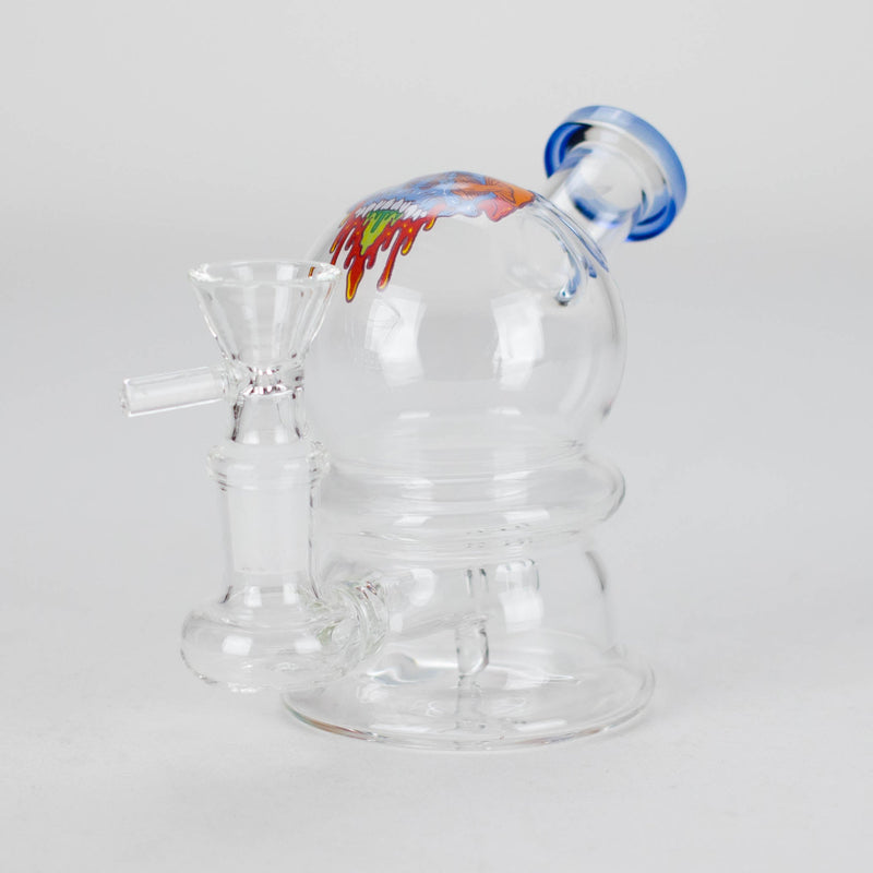 6.5″ Cartoon Print Glass Bong [F230829-3] Glass Bong Canadian Distributor Blue (Sticker 4)