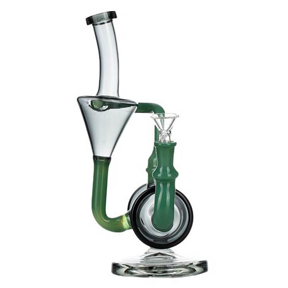 11″ Jade Green Tecycler Glass Bong [C8034] Glass Bong Canadian Distributor