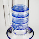 17" Blue Honeycomb Cycler Glass Bong – 4 Honeycomb Diffusers Glass Bong RMG WHOLESALE