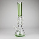 17" Ring Style Beaker Glass Bong – Spiral Neck | Ice Catcher | 14mm Bowl Joint Glass Bong RMG WHOLESALE Green