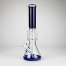 17" Ring Style Beaker Glass Bong – Spiral Neck | Ice Catcher | 14mm Bowl Joint Glass Bong RMG WHOLESALE Blue