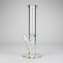 15" Cylindrical Clear Glass Water Pipe – 7mm Thick with Ice Catcher Straight Tube Bong with Wide Base & Deep Bowl Glass Bong RMG WHOLESALE