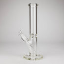 15" Cylindrical Clear Glass Water Pipe – 7mm Thick with Ice Catcher Straight Tube Bong with Wide Base & Deep Bowl Glass Bong RMG WHOLESALE