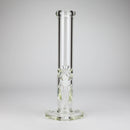 15" Cylindrical Clear Glass Water Pipe – 7mm Thick with Ice Catcher Straight Tube Bong with Wide Base & Deep Bowl Glass Bong RMG WHOLESALE