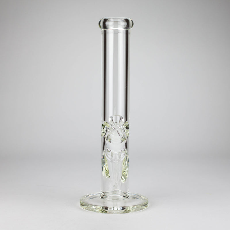 15" Cylindrical Clear Glass Water Pipe – 7mm Thick with Ice Catcher Straight Tube Bong with Wide Base & Deep Bowl Glass Bong RMG WHOLESALE