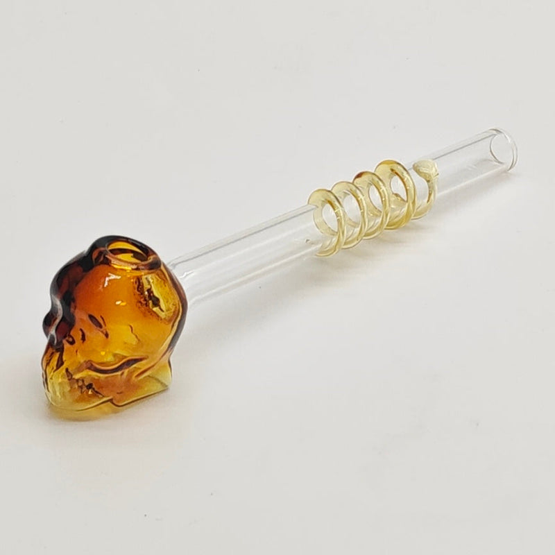 Color Skull Oil Burner Pipe [SKP] Oil Burner Super Supplys Inc Yellow