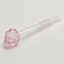 Color Skull Oil Burner Pipe [SKP] Oil Burner Super Supplys Inc Pink