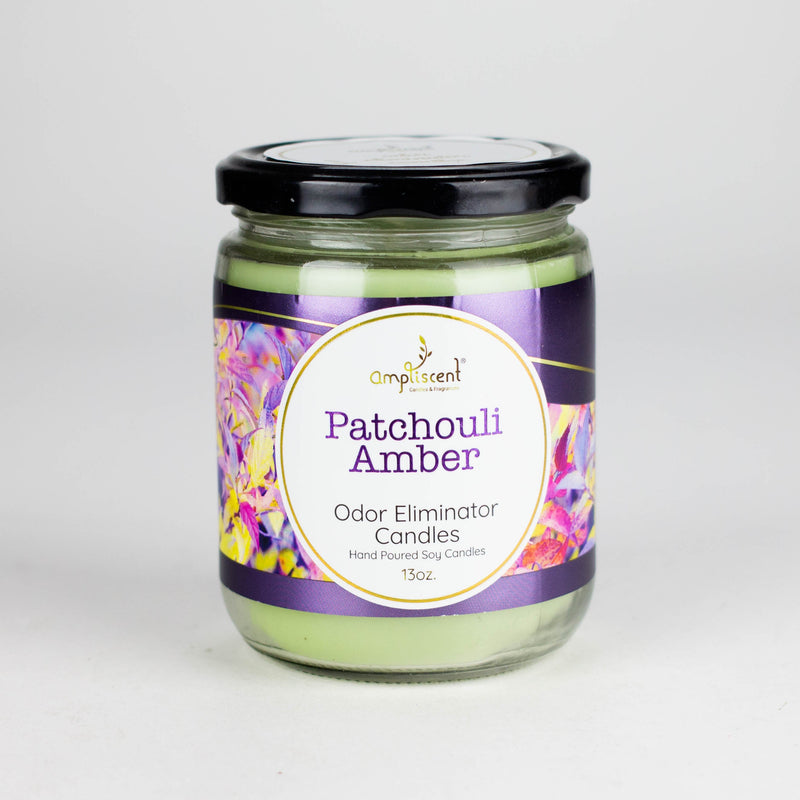 Ampliscent | Candles Odor Eliminator – 13oz Candle Canadian Distributor Patchouli Amber