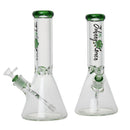 Johnny Green 12″ 9mm Beaker With Elephant Joint With Grid Percolator Slide – Green (MJG-002) Glass Bong Canadian Distributor