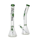 Johnny Green | 20″ 9mm Beaker Bent Neck with Grid Percolator Slide – Green (MJG-009) Glass Bong Canadian Distributor