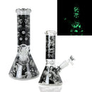 8″Glow In The Dark Glass bong – Assorted (CDGlOW-001-15)-Box of 15 Glass Bong Canadian Distributor