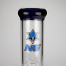 NG | 12" Zong Straight Bong – Colored Base & Slitted Downstem [G1103] Glass Bong High-End Brands Glass