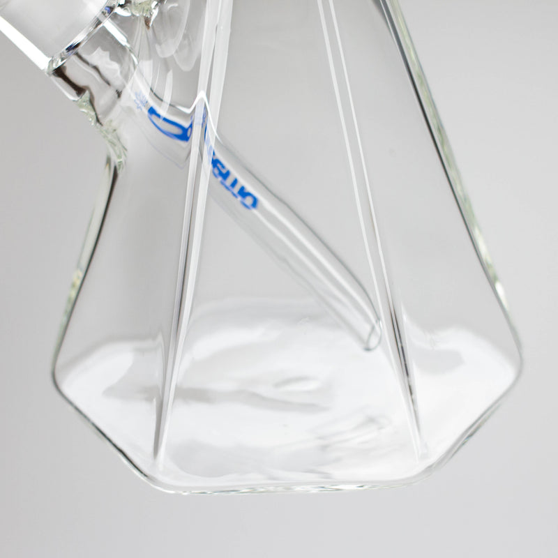 Preemo | 8" Hexagonal Beaker Base – 7mm Thick Geometric Glass [P028] Beaker Bong preemo