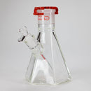 Preemo | 8" Hexagonal Beaker Base – 7mm Thick Geometric Glass [P028] Glass Bong preemo RED