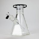 Preemo | 8" Hexagonal Beaker Base – 7mm Thick Geometric Glass [P028] Glass Bong preemo BLACK