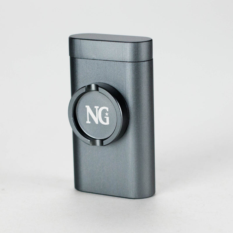 NG - Metal Dugout with Grinder [JC8042] Dugout High-End Brands Glass Grey