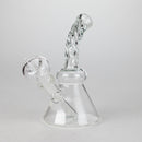 6" Twist Neck Glass Bong with Water Diffuser | 14mm Bowl Joint | Stemless Design Glass Bong Bongzie Smokes
