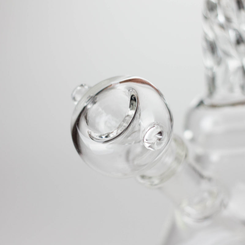 6" Twist Neck Glass Bong with Water Diffuser | 14mm Bowl Joint | Stemless Design Glass Bong Bongzie Smokes