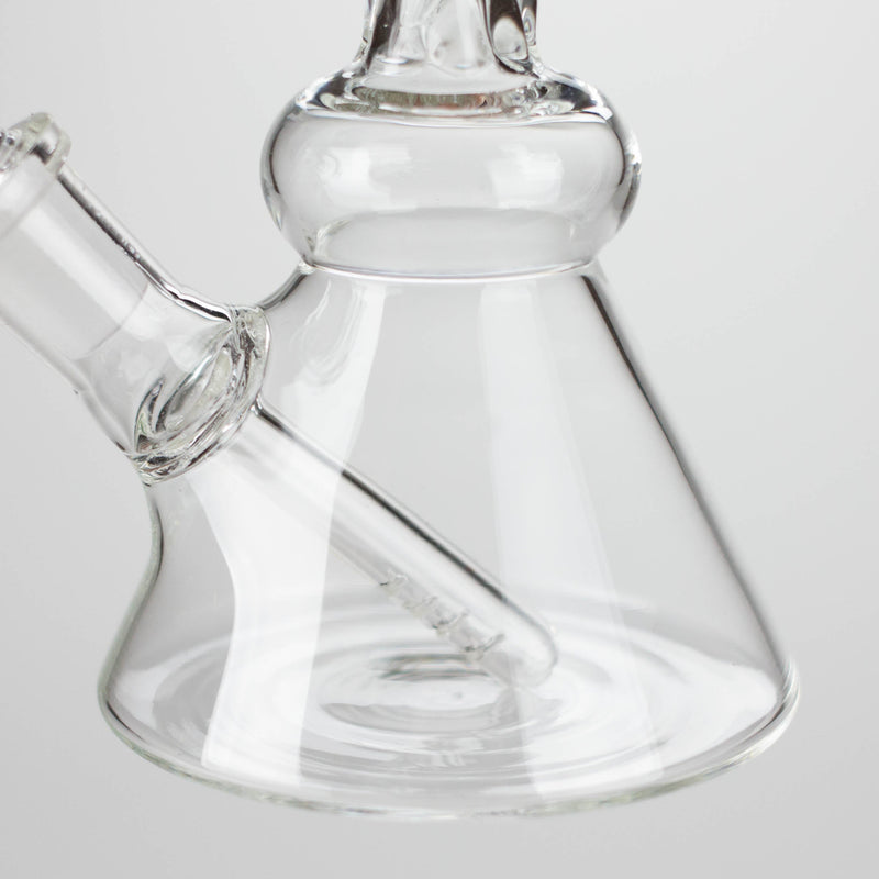 6" Twist Neck Glass Bong with Water Diffuser | 14mm Bowl Joint | Stemless Design Glass Bong Bongzie Smokes