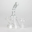 6" Twist Neck Glass Bong with Water Diffuser | 14mm Bowl Joint | Stemless Design Glass Bong Bongzie Smokes