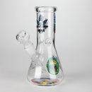 8" R&M Cartoon Beaker Glass Bong | 14mm Bowl Joint Glass Bong Bongzie Smokes