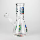 8" R&M Cartoon Beaker Glass Bong | 14mm Bowl Joint Glass Bong Bongzie Smokes