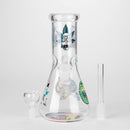 8" R&M Cartoon Beaker Glass Bong | 14mm Bowl Joint Glass Bong Bongzie Smokes