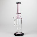 11" Colour Tube Glass Bong with Water Diffuser | 14mm Bowl Joint | Stemless Design Glass Bong Bongzie Smokes Pink