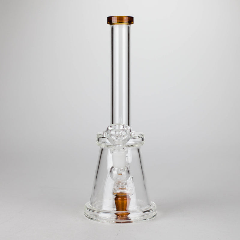 11" Glass Bong with Diffuser | 14mm Bowl Joint | Stemless Design Glass Bong Bongzie Smokes