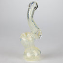 6" Single Chamber Bubbler – Assorted Colors and Designs Glass Pipe Bongzie Smokes