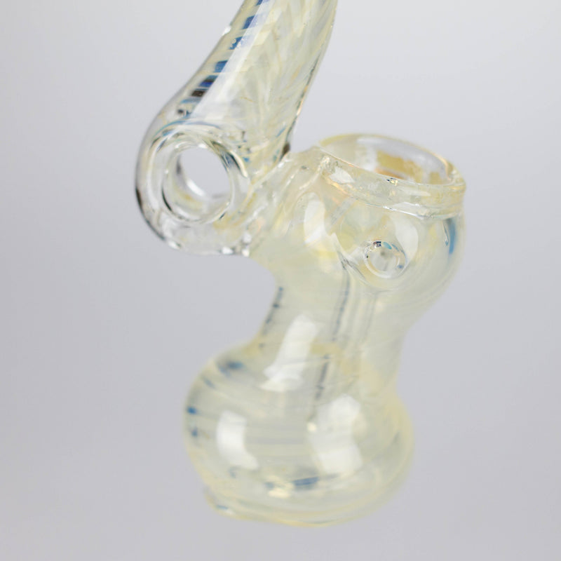 6" Single Chamber Bubbler – Assorted Colors and Designs Glass Pipe Bongzie Smokes