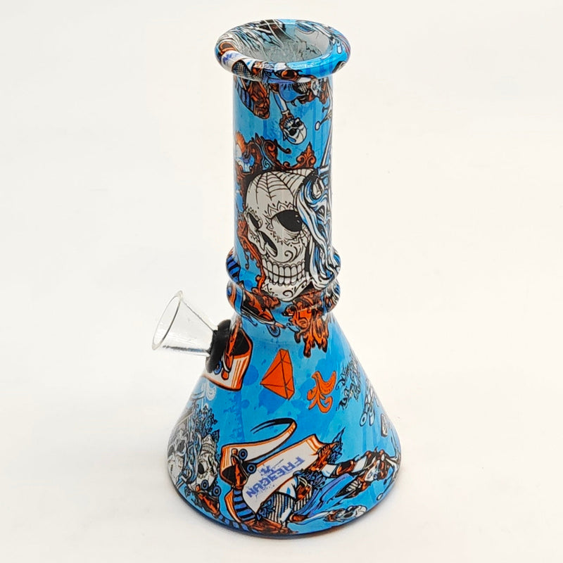 6" Hydrographic Beaker Waterpipe - 10-Piece Box Glass Bong Super Supplys Inc