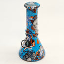 6" Hydrographic Beaker Waterpipe - 10-Piece Box Glass Bong Super Supplys Inc