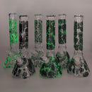 14" Glow in the dark 5mm Beaker Glass Bong Glass Bong Super Supplys Inc