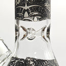 14" Glow in the dark 5mm Beaker Glass Bong Glass Bong Super Supplys Inc