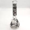14" Glow in the dark 5mm Beaker Glass Bong Glass Bong Super Supplys Inc E