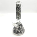 14" Glow in the dark 5mm Beaker Glass Bong Glass Bong Super Supplys Inc D