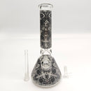 14" Glow in the dark 5mm Beaker Glass Bong Glass Bong Super Supplys Inc