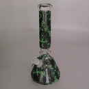 14" Glow in the dark 5mm Beaker Glass Bong Glass Bong Super Supplys Inc