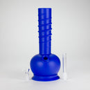 HIT | 12" Silicone Round Water Pipe - with Glass Bowl and Downstem Resin · Silicone · Plastic Bong NIBO Distribution Blue