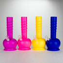 HIT | 12" Silicone Round Water Pipe - with Glass Bowl and Downstem Resin · Silicone · Plastic Bong NIBO Distribution