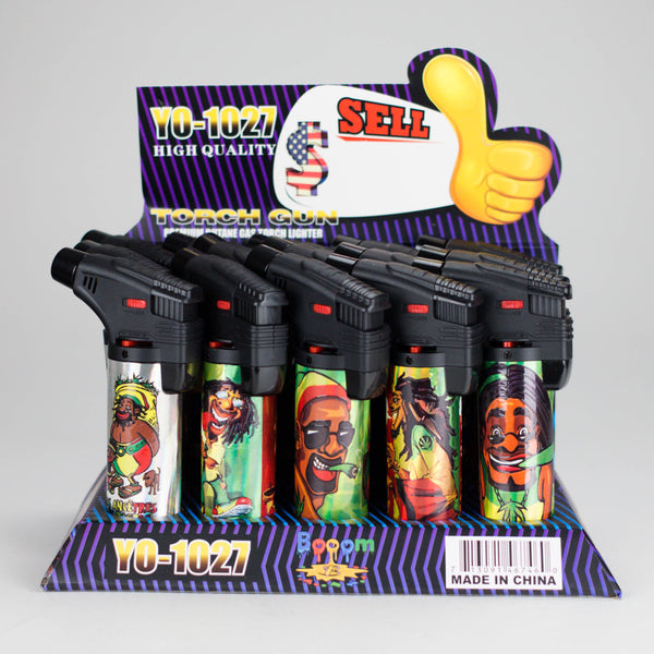 O BOOOM | Refillable Torch Lighter [YO-1027] – 15 Count Display
