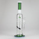Armani Glass | 16" Double Percolator Bong – Premium Dual-Chamber Water Pipe Glass Bong RMG WHOLESALE Green