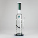 Armani Glass | 16" Double Percolator Bong – Premium Dual-Chamber Water Pipe Glass Bong RMG WHOLESALE Blake Green
